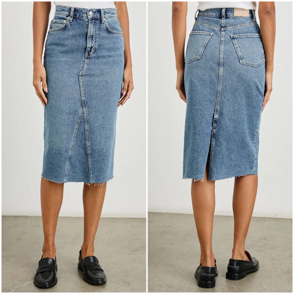 RAILS The Highland Denim Midi Skirt in Vintage Sapphire Wash Size 30